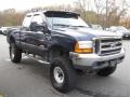 2001 True Blue Metallic Ford F250 Super Duty XLT SuperCab 4x4  photo #4