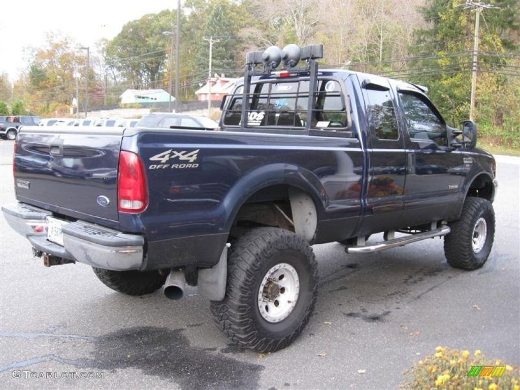 True Blue Metallic 2001 Ford F250 Super Duty XLT SuperCab 4x4 Exterior Photo #55876276