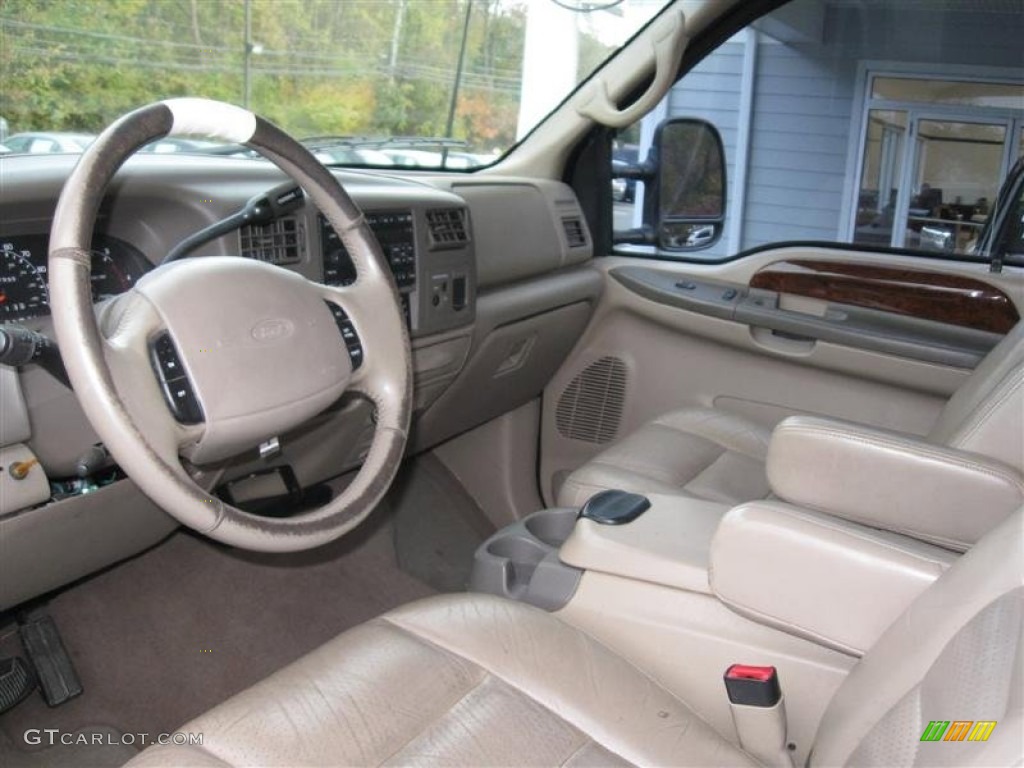 Medium Parchment Interior 2001 Ford F250 Super Duty XLT SuperCab 4x4 Photo #55876321