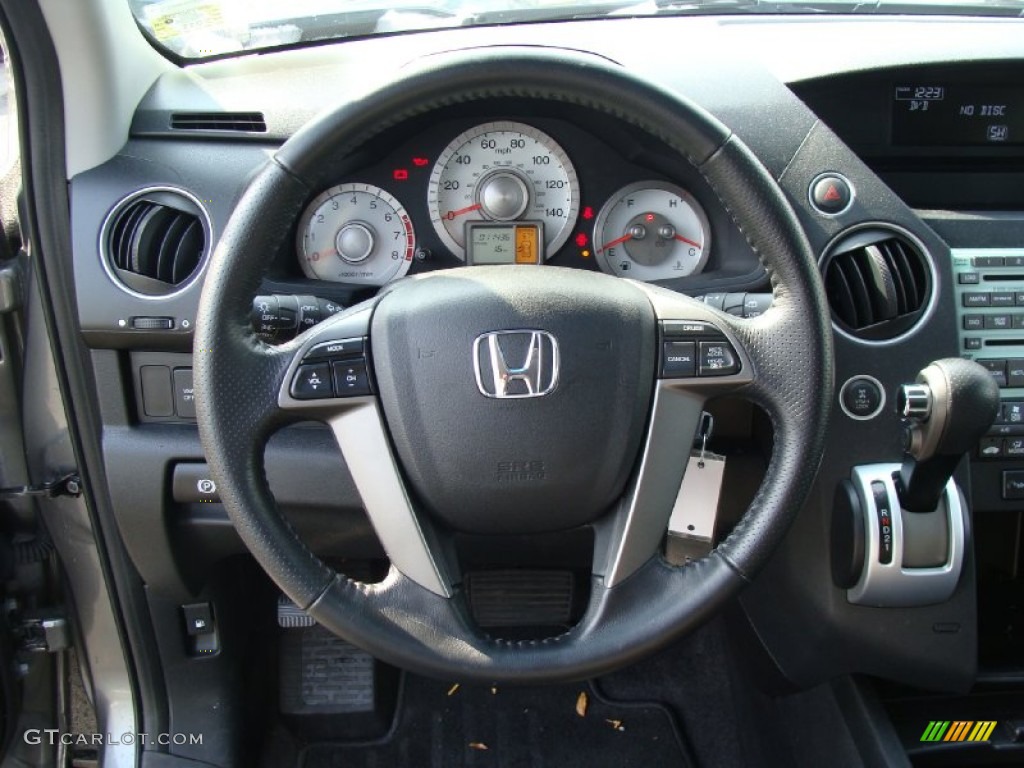 2011 Honda Pilot EX-L 4WD Black Steering Wheel Photo #55876867