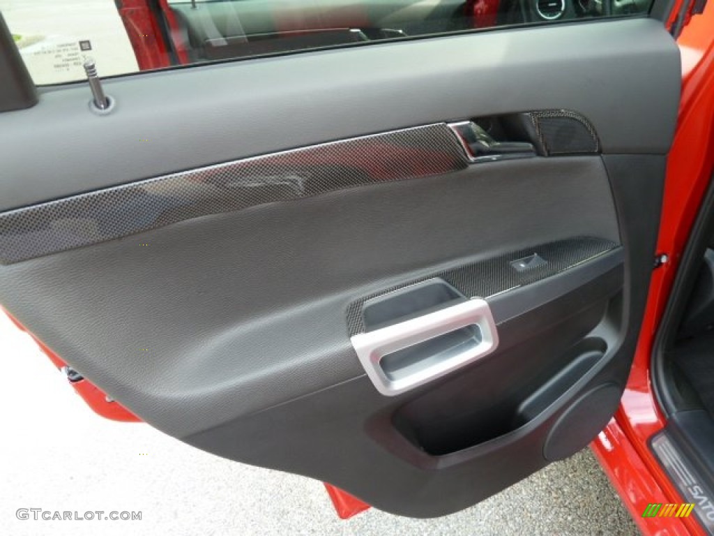 2009 Saturn VUE Red Line AWD Ebony Door Panel Photo #55876963