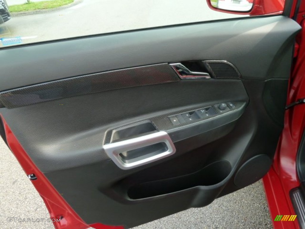 2009 Saturn VUE Red Line AWD Ebony Door Panel Photo #55876972