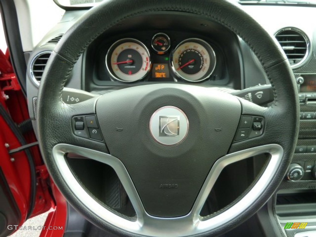 2009 Saturn VUE Red Line AWD Ebony Steering Wheel Photo #55876993