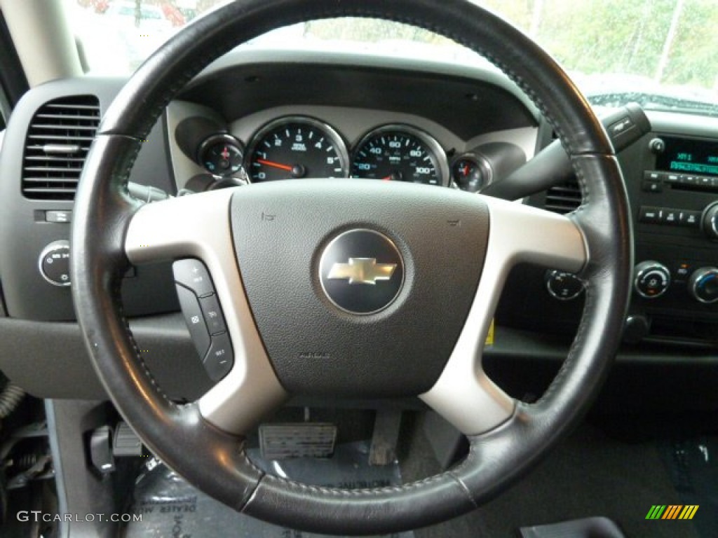 2008 Chevrolet Silverado 1500 LT Extended Cab 4x4 Ebony Steering Wheel Photo #55877827