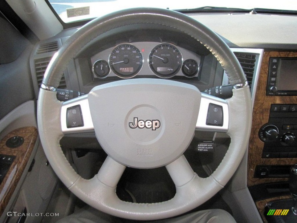 2010 Jeep Grand Cherokee Limited 4x4 Dark Khaki/Light Graystone Steering Wheel Photo #55879240
