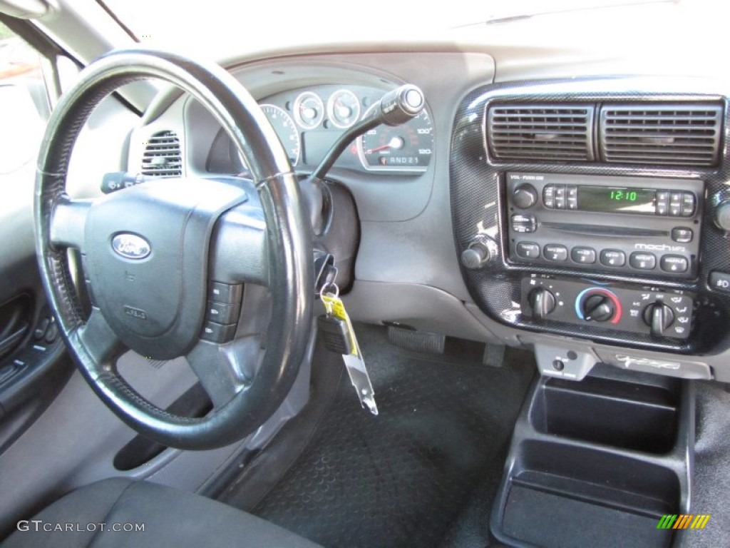 2005 Ford Ranger STX SuperCab Ebony Black/Blue Dashboard Photo #55880134