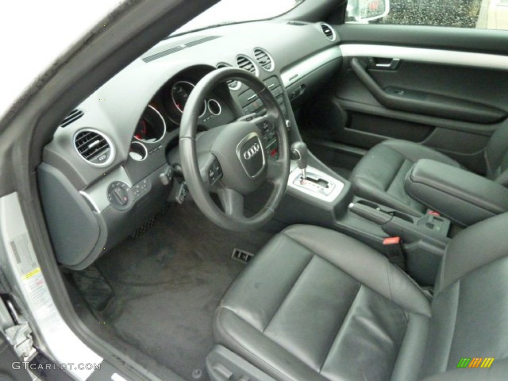 Black Interior 2009 Audi A4 2.0T quattro Cabriolet Photo #55880269