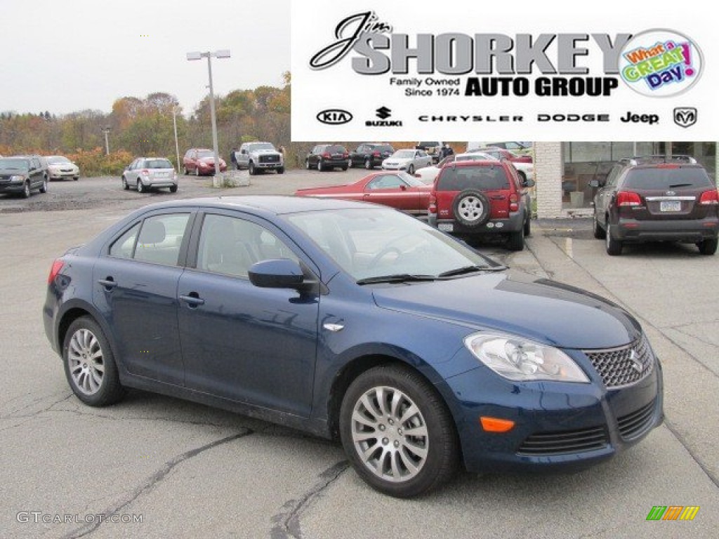 2010 Kizashi SE - Deep Sea Blue Metallic / Beige photo #1