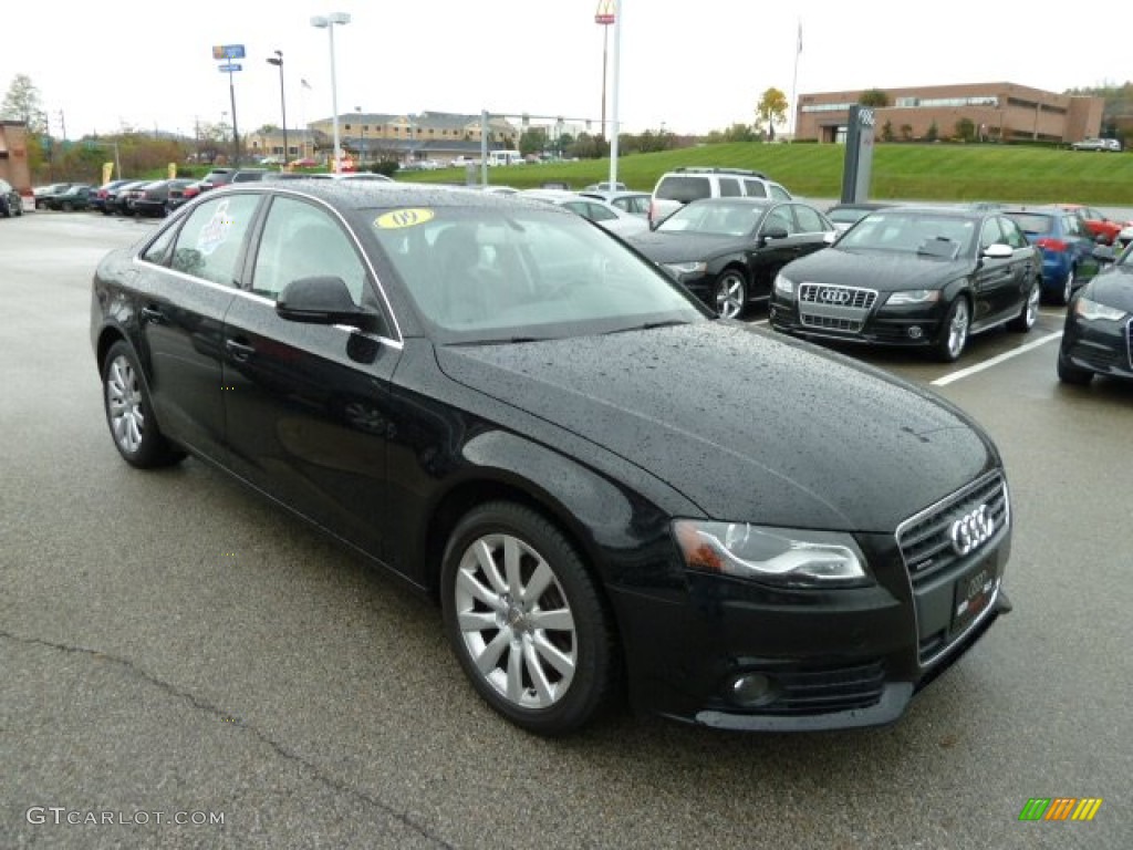 2009 A4 2.0T Premium quattro Sedan - Brilliant Black / Black photo #7