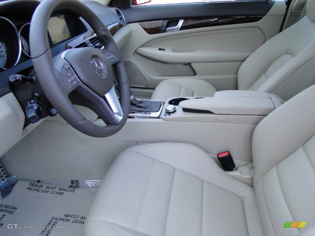 Almond Beige/Mocha Interior 2012 Mercedes-Benz C 250 Coupe Photo #55881400