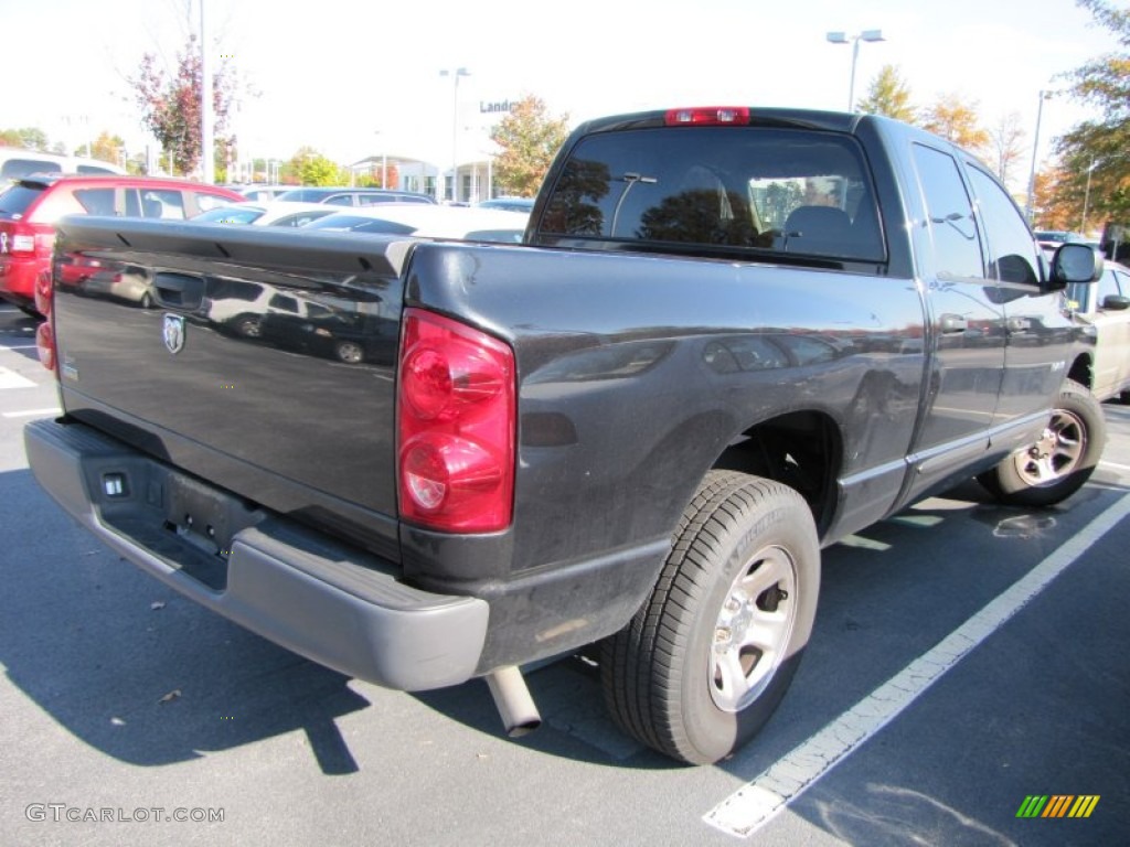 2008 Ram 1500 ST Quad Cab - Brilliant Black Crystal Pearl / Medium Slate Gray photo #2