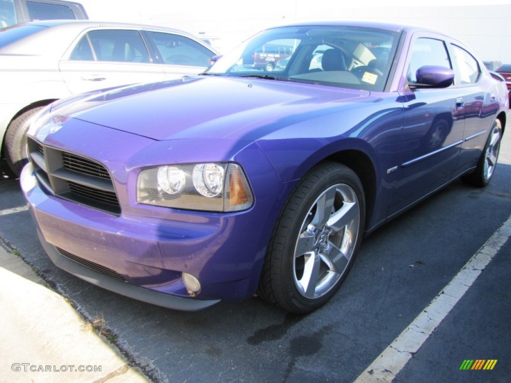 2007 Charger R/T Daytona - Plum Crazy Pearl / Dark Slate Gray/Light Graystone photo #1