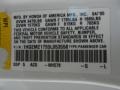  2005 Civic HX Coupe Taffeta White Color Code NH578