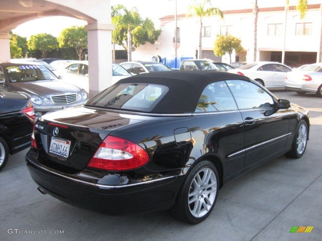 2009 CLK 350 Cabriolet - Black / Black photo #2
