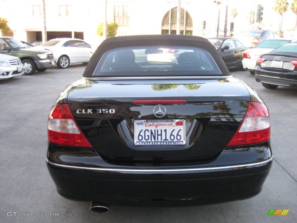 2009 CLK 350 Cabriolet - Black / Black photo #3