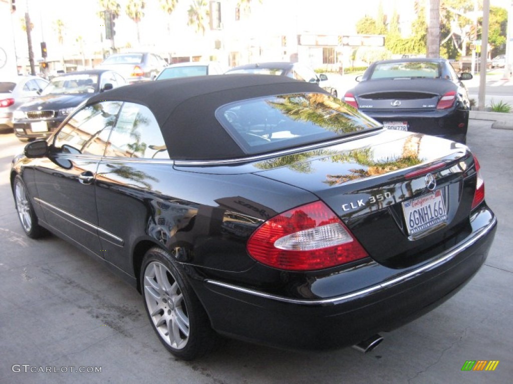 2009 CLK 350 Cabriolet - Black / Black photo #4