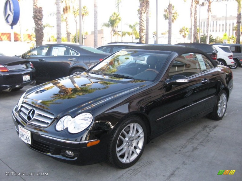 2009 CLK 350 Cabriolet - Black / Black photo #5