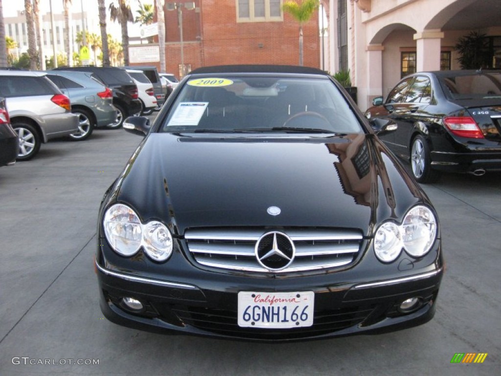 2009 CLK 350 Cabriolet - Black / Black photo #6