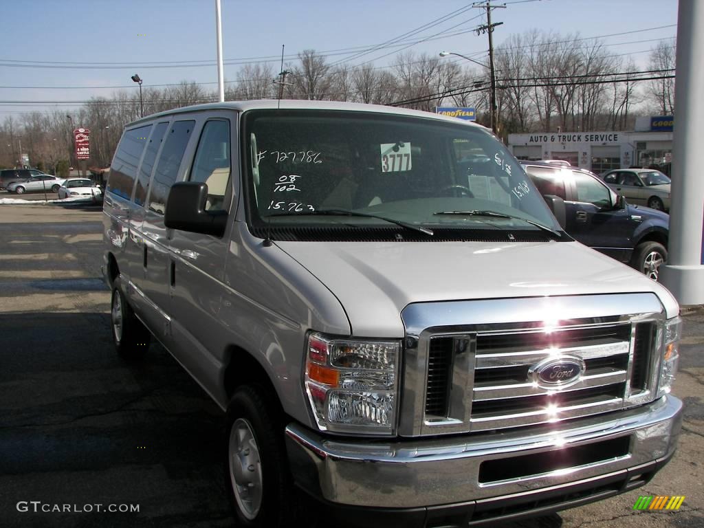 2008 E Series Van E350 Super Duty XLT Passenger - Silver Metallic / Medium Flint photo #2