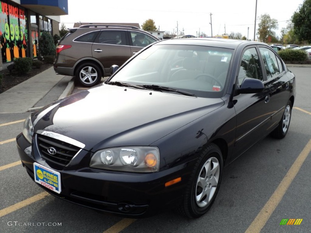 2006 Elantra GLS Sedan - Moonlit Dark Blue / Gray photo #1