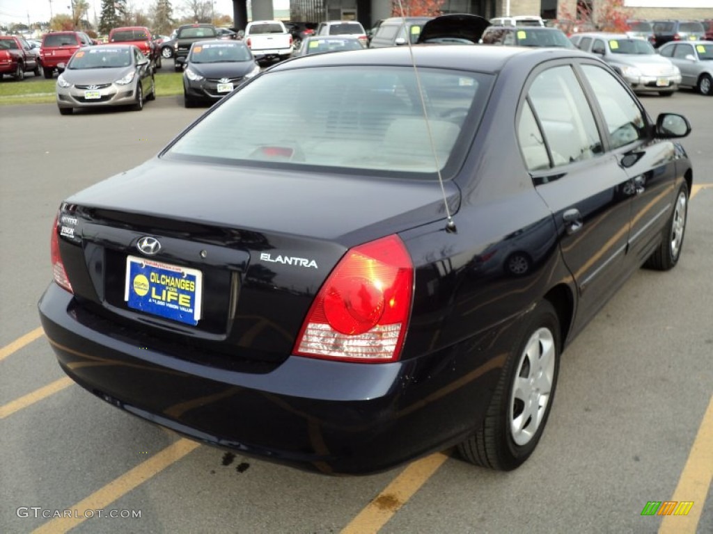 2006 Elantra GLS Sedan - Moonlit Dark Blue / Gray photo #2