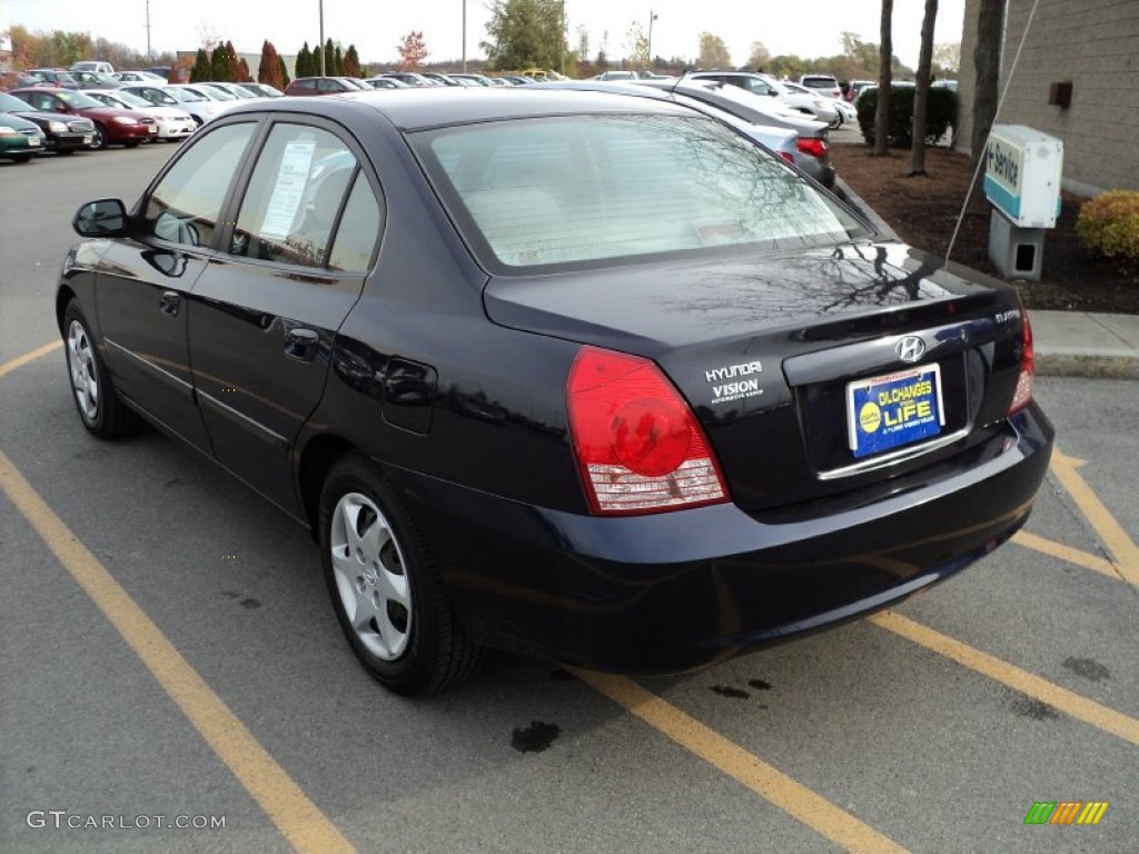 2006 Elantra GLS Sedan - Moonlit Dark Blue / Gray photo #8