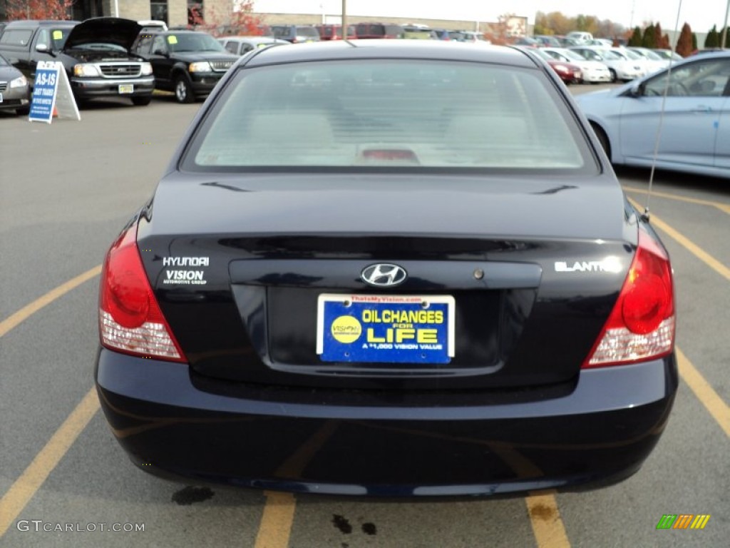 2006 Elantra GLS Sedan - Moonlit Dark Blue / Gray photo #9