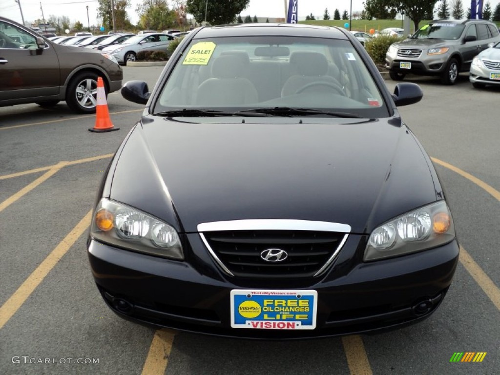 2006 Elantra GLS Sedan - Moonlit Dark Blue / Gray photo #13