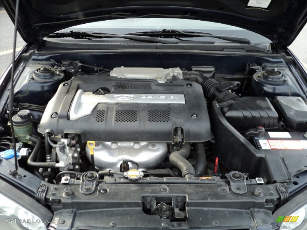 2006 Elantra GLS Sedan - Moonlit Dark Blue / Gray photo #15