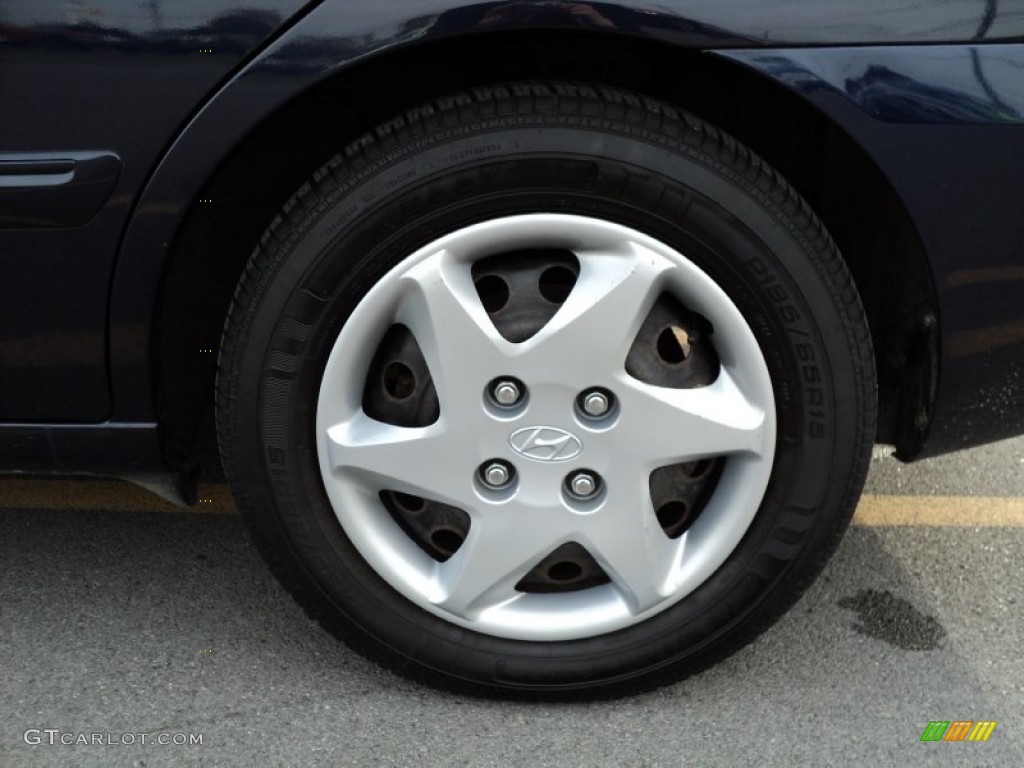 2006 Elantra GLS Sedan - Moonlit Dark Blue / Gray photo #19
