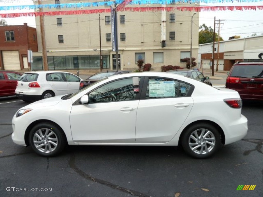 Crystal White Pearl Mica 2012 Mazda MAZDA3 i Grand Touring 4 Door Exterior Photo #55885000