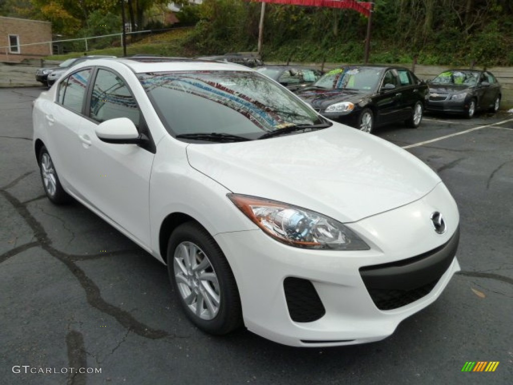 Crystal White Pearl Mica 2012 Mazda MAZDA3 i Grand Touring 4 Door Exterior Photo #55885045