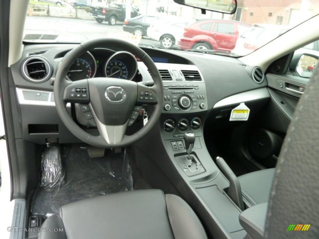 2012 Mazda MAZDA3 i Grand Touring 4 Door Black Dashboard Photo #55885087