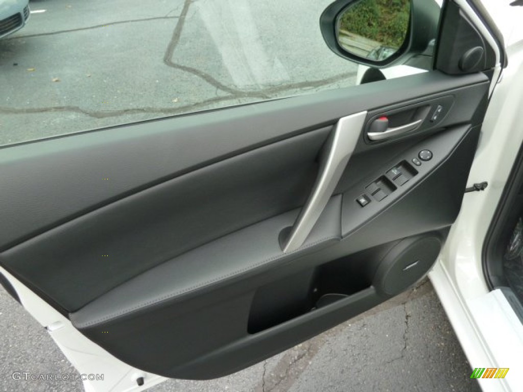 2012 Mazda MAZDA3 i Grand Touring 4 Door Black Door Panel Photo #55885105