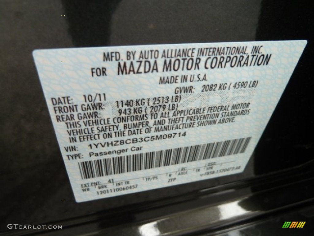 2012 MAZDA6 Color Code 41 for Autumn Bronze Photo #55885489