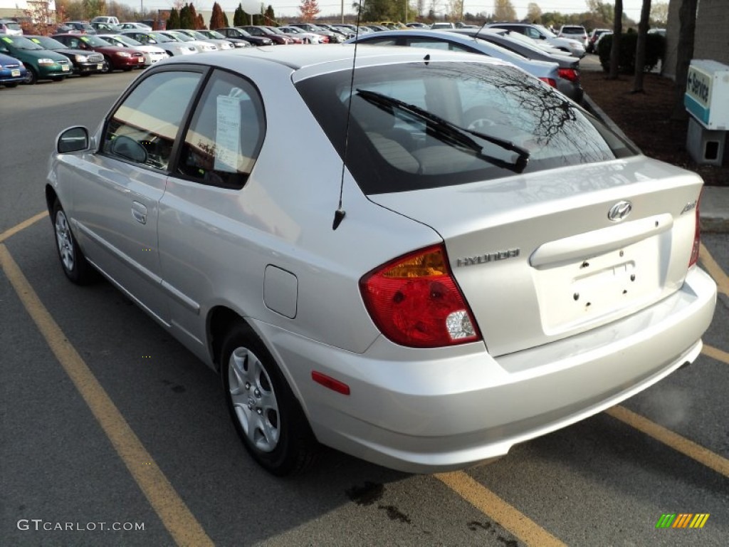 2005 Accent GLS Coupe - Silver Mist / Gray photo #7
