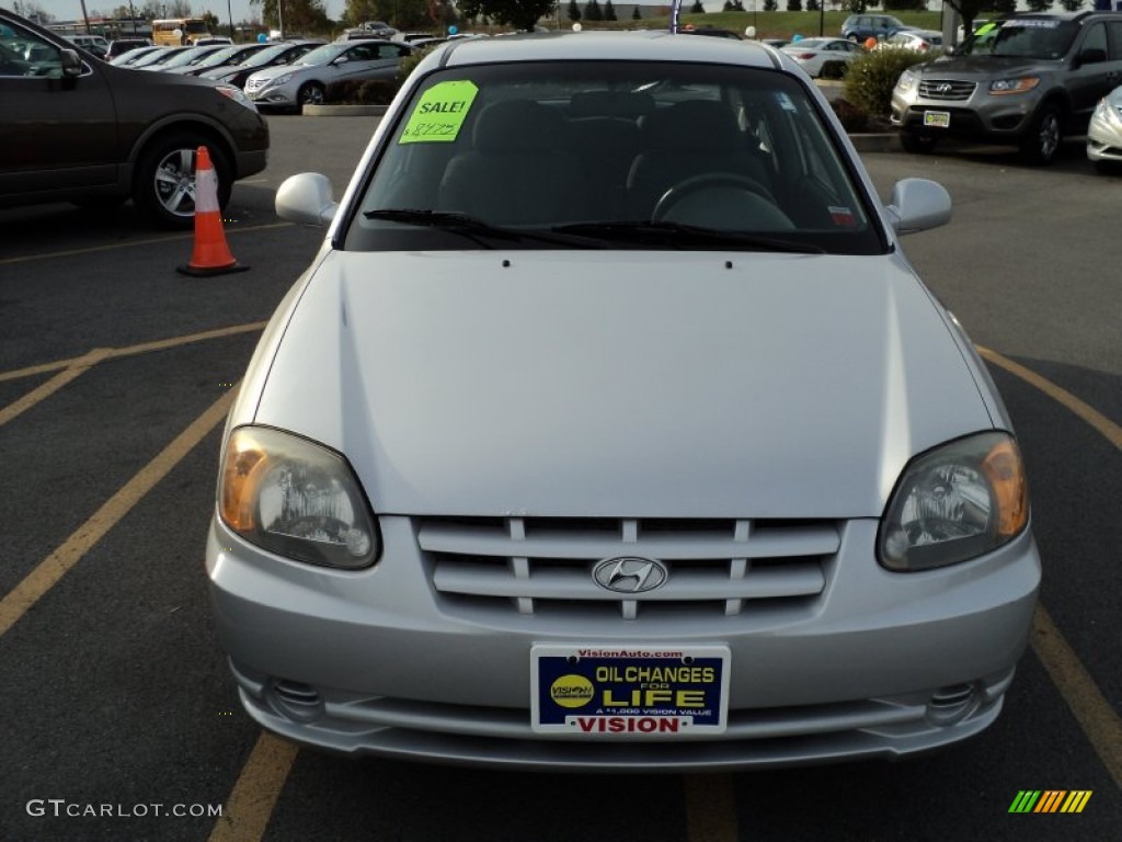 2005 Accent GLS Coupe - Silver Mist / Gray photo #12