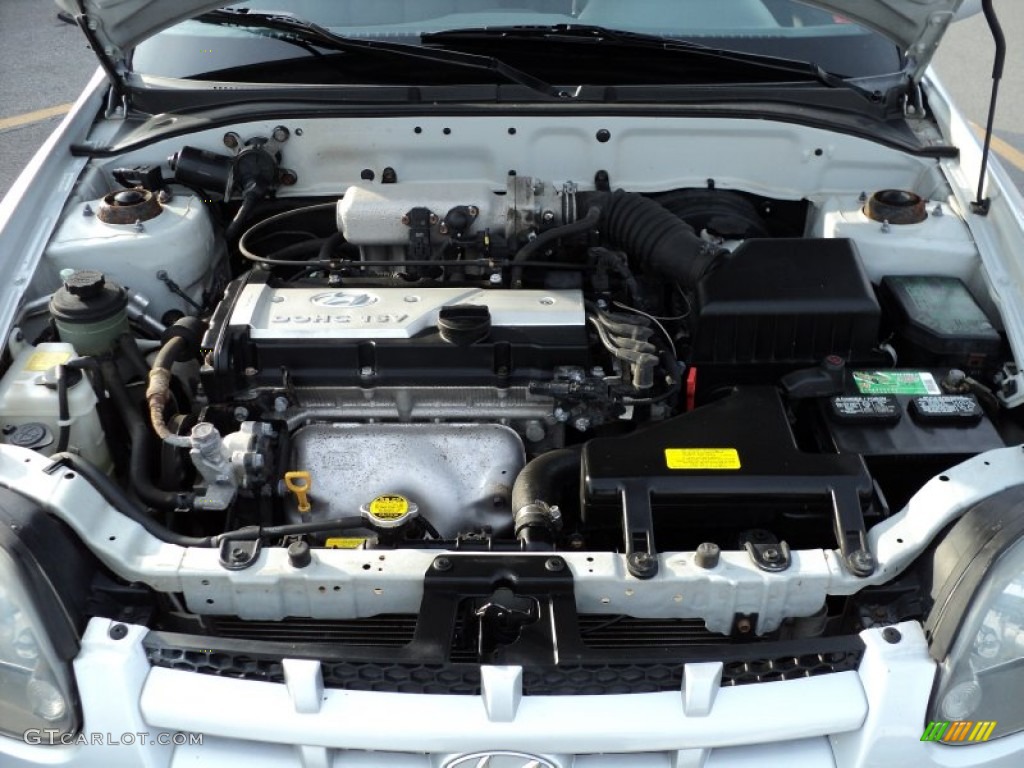2005 Accent GLS Coupe - Silver Mist / Gray photo #14