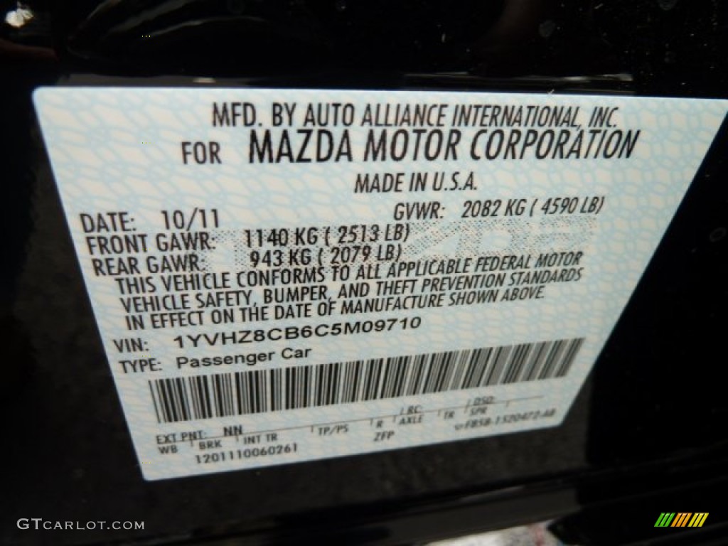2012 MAZDA6 s Grand Touring Sedan - Ebony Black / Black photo #19