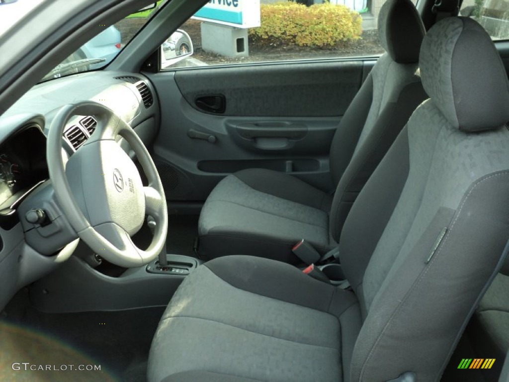 2005 Accent GLS Coupe - Silver Mist / Gray photo #19