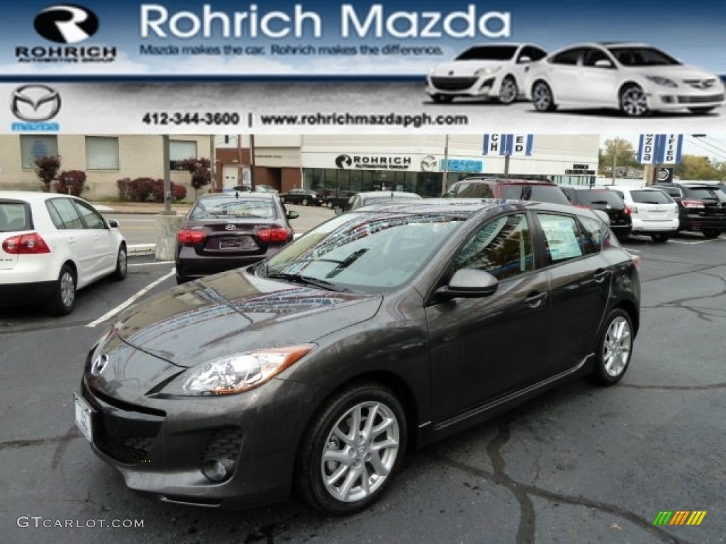 2012 MAZDA3 s Touring 5 Door - Graphite Mica / Black photo #1