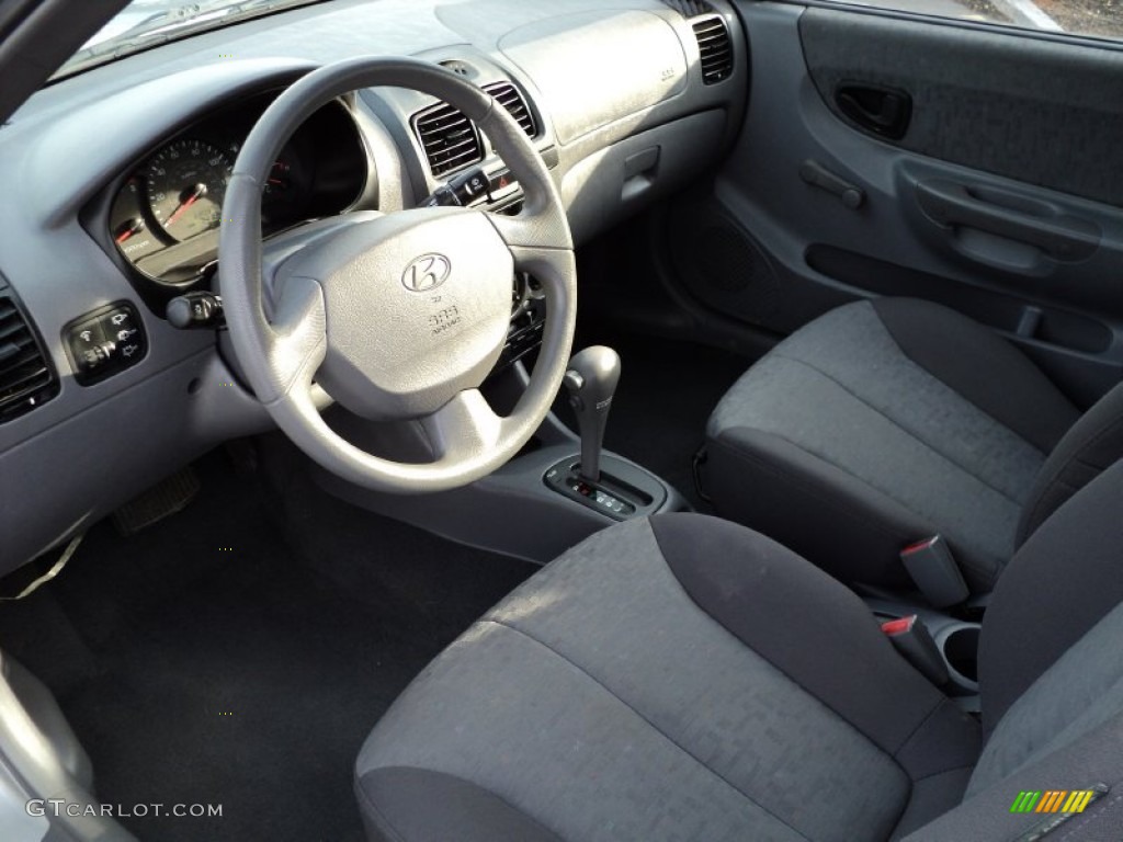 2005 Accent GLS Coupe - Silver Mist / Gray photo #20