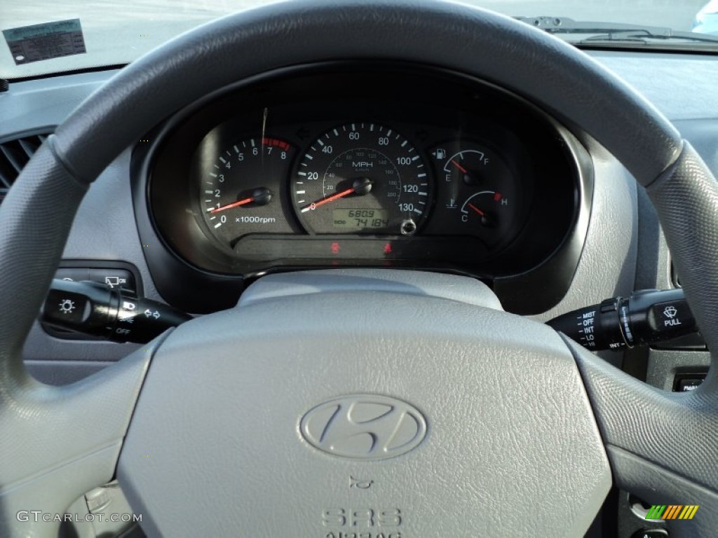 2005 Accent GLS Coupe - Silver Mist / Gray photo #27