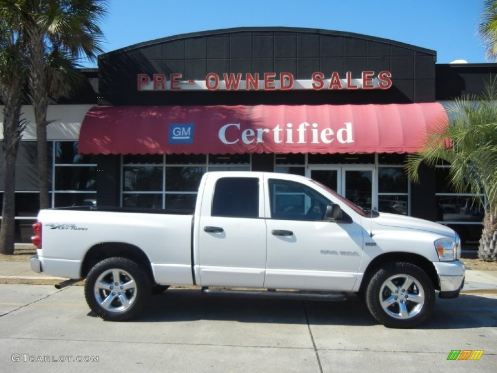 2007 Ram 1500 Lone Star Quad Cab 4x4 - Bright White / Medium Slate Gray photo #1