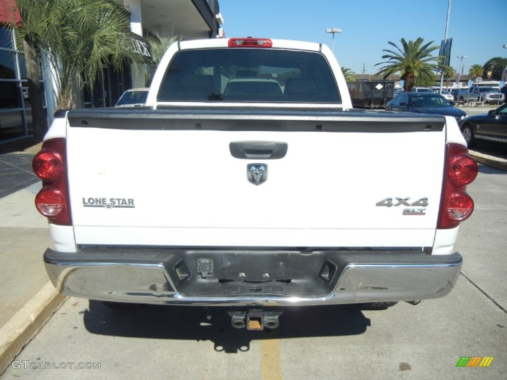 2007 Ram 1500 Lone Star Quad Cab 4x4 - Bright White / Medium Slate Gray photo #3