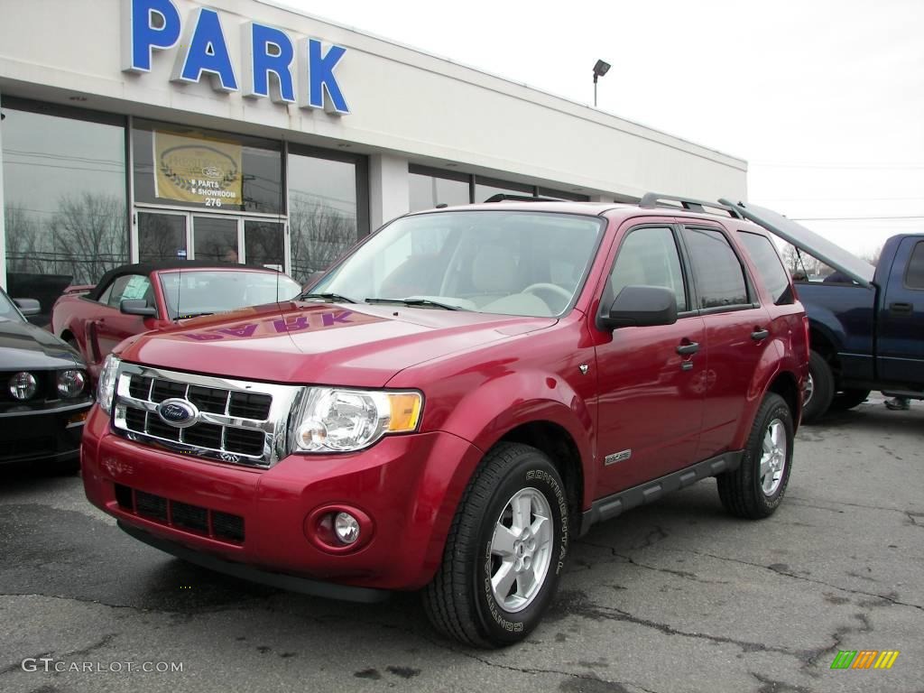 2008 Escape XLT V6 4WD - Redfire Metallic / Camel photo #1