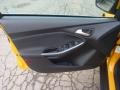 Charcoal Black Leather 2012 Ford Focus Titanium 5-Door Door Panel