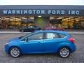2012 Blue Candy Metallic Ford Focus Titanium 5-Door  photo #1