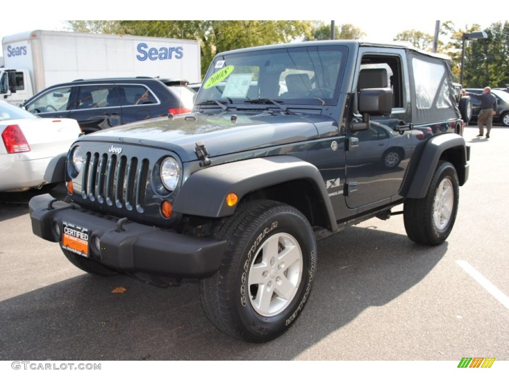 2008 Wrangler X 4x4 - Jeep Green Metallic / Dark Slate Gray/Medium Slate Gray photo #1