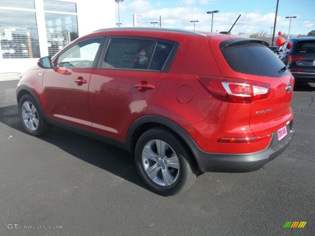 2012 Sportage LX AWD - Signal Red / Black photo #5